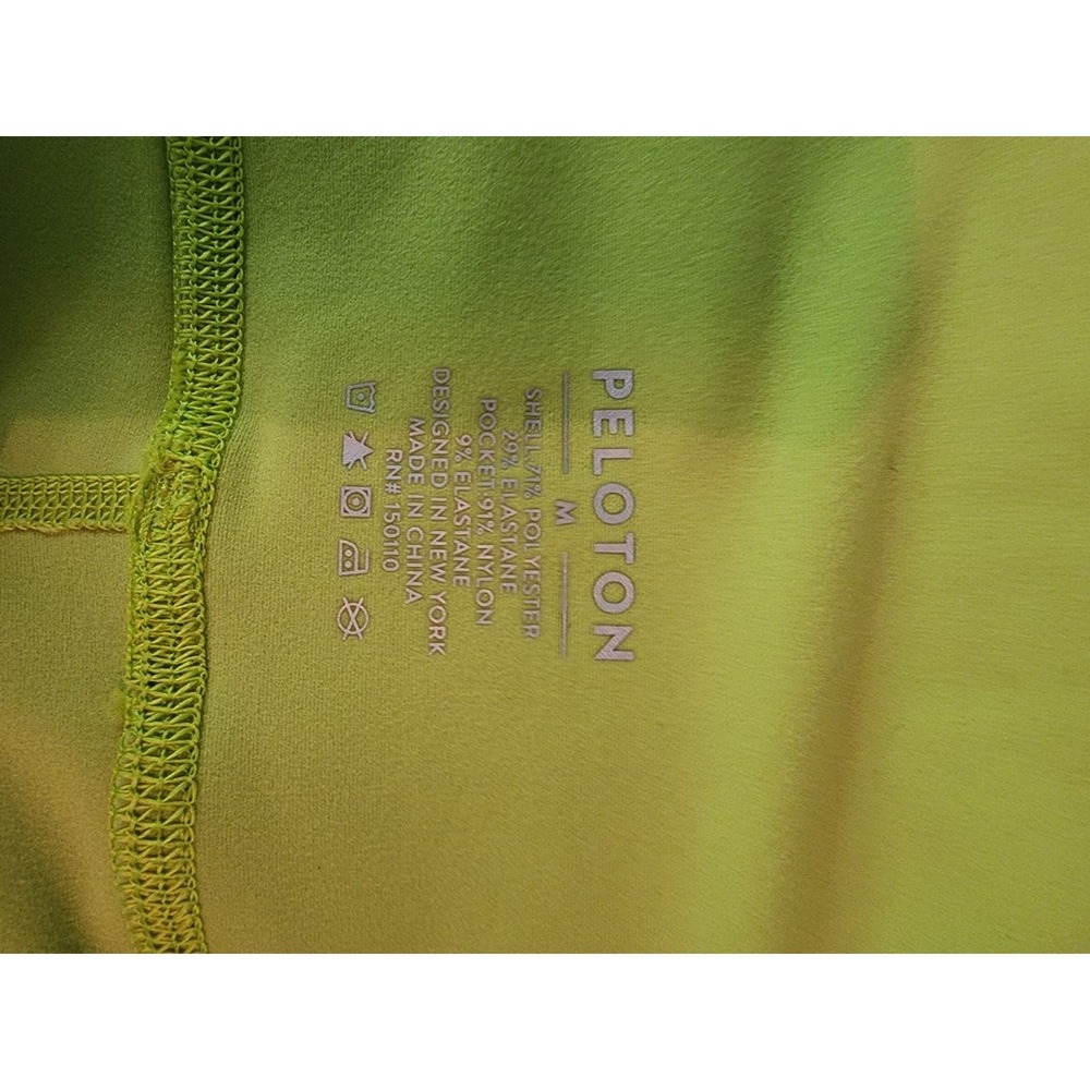 Peloton NWT Womens M Cadent High Rise Pocket Legging Neon Green Workout Pants - Picture 7 of 8